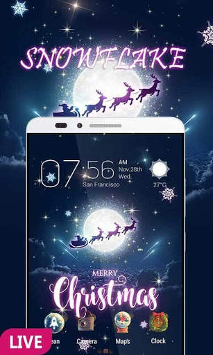Snowflake Dynamic Go Launcher Theme screenshot 1