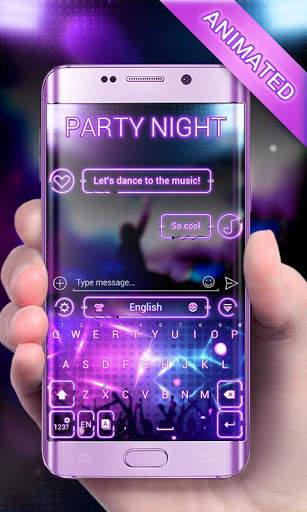 Party Night GO Keyboard Animated Theme screenshot 1