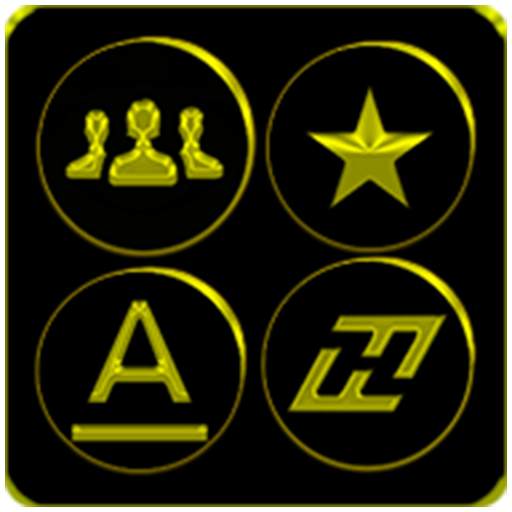Black and Yellow Icon Pack 9.3