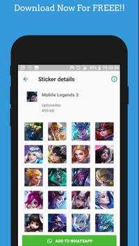 Mobile For Legends WAStickerapps -Sticker Whatsapp screenshot 5