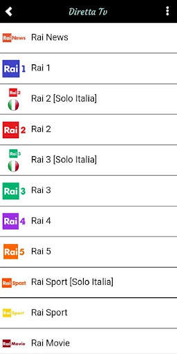Pocket Live - Tv italiana in Diretta screenshot 1