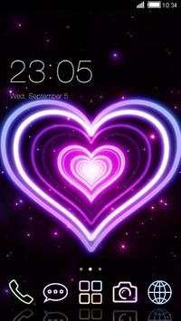 Neon Heart Theme HD: CLauncher screenshot 1