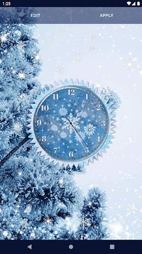 Winter Snow Clock Wallpaper screenshot 8