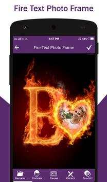 Fire Text Photo Frame screenshot 2