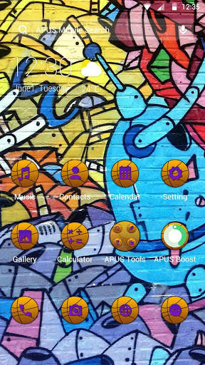 Basketball-APUS Launcher theme 1 تصوير الشاشة