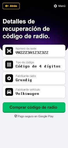 Generador código radio screenshot 4