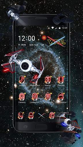 Space Ship War in Stars 3D Theme screenshot 1