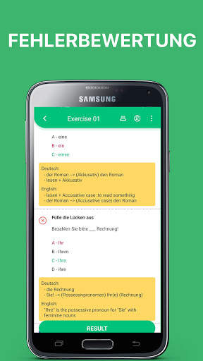 Deutsch Lernen A1-A2-B1-B2 Gratis Grammatik Übung screenshot 7
