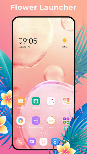 Flower Launcher, beauty themes screenshot 1