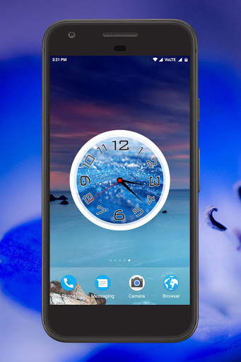 Blue Clock Live Wallpaper screenshot 4