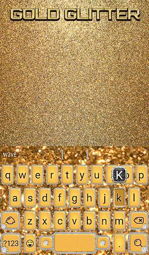 Gold Glitter Animated Keyboard   Live Wallpaper screenshot 2