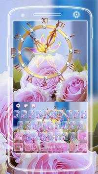 Keyboard Rose Clock Diamond screenshot 1