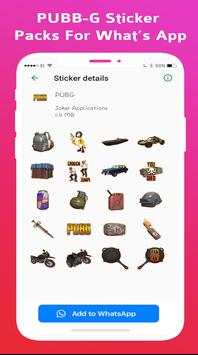 WAStickerApps : Pub-G Stickers For Whatsapp screenshot 2