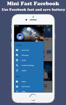 ⚡Mini Fast For Facebook⚡ screenshot 1