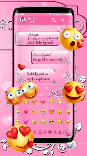 Pink Diamond Princess Keyboard Theme screenshot 3