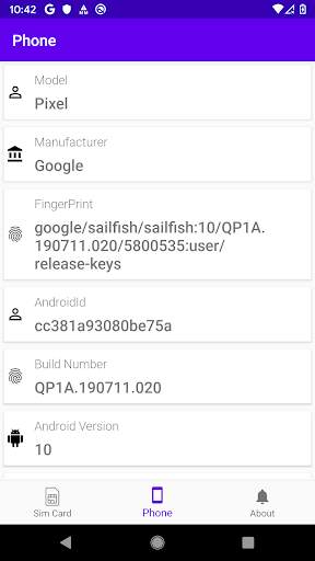 Sim Card Info screenshot 1