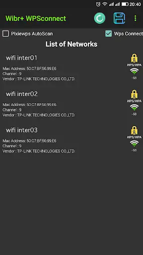 WIBR plus - wifi wpa wps connect screenshot 1