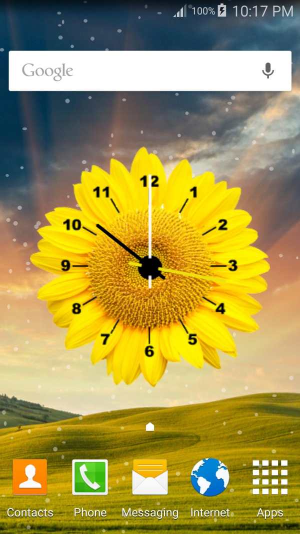 Flowers Clock Live Wallpaper screenshot 3
