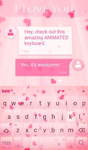 I Love You Animated Keyboard   Live Wallpaper скриншот 3