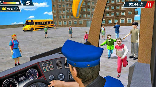 Di luar jalan Tinggi Sekolah Bis Simulator - Bus screenshot 8