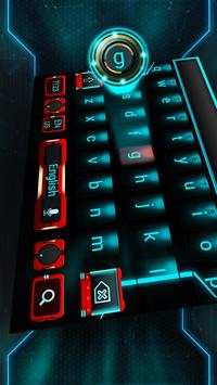 red robot keyboard blue neon screenshot 1