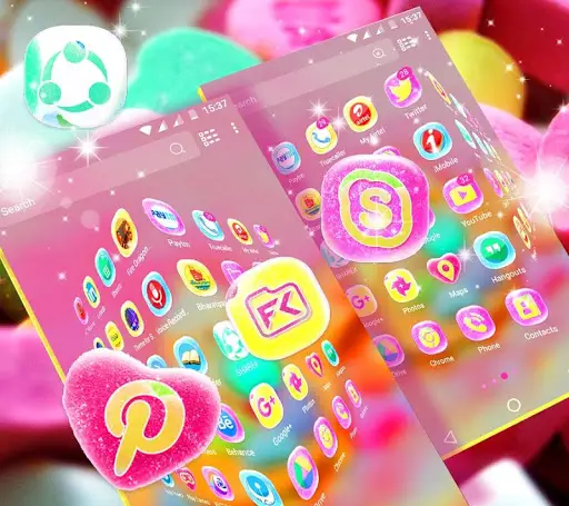 Candy Launcher Theme स्क्रीनशॉट 4