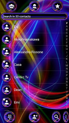 Dialer Theme Neon Abstract screenshot 4