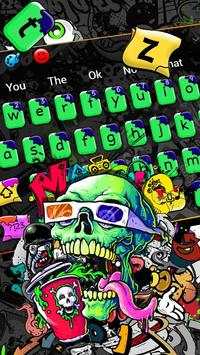 Street Skull Graffiti Keyboard screenshot 1