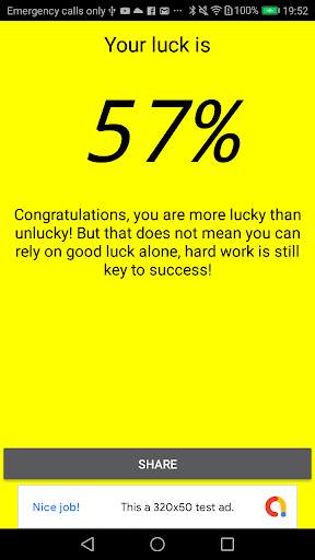 Are you lucky? Luck Calculator screenshot 2