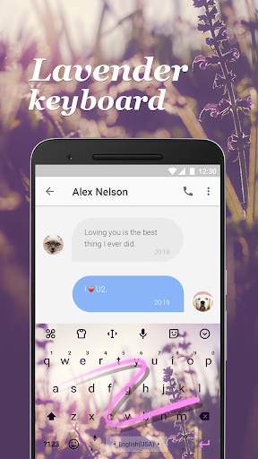 Purple Lavender Keyboard Theme screenshot 4