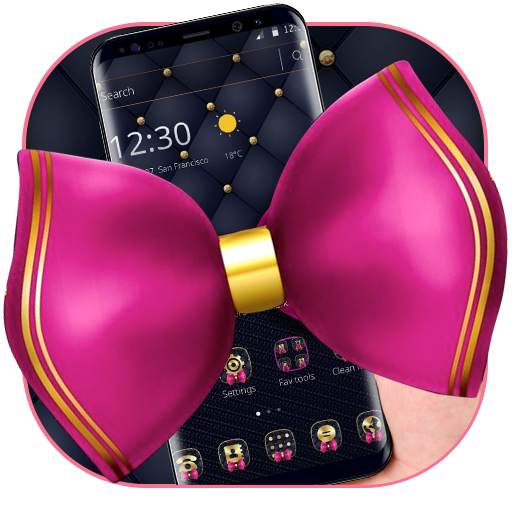 Black Leather Pink Bowknot Theme 1.1.3