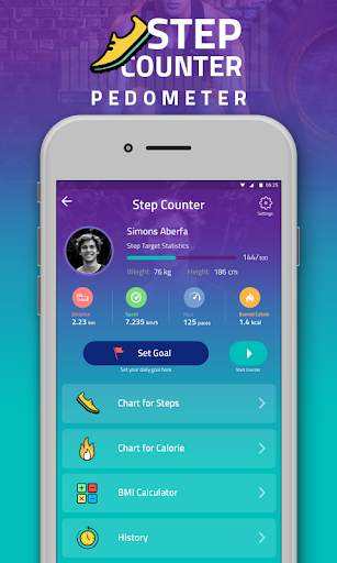 Pedometer & Step Counter :- Th screenshot 1