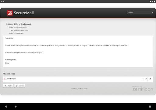 Z1 SecureMail Viewer screenshot 6