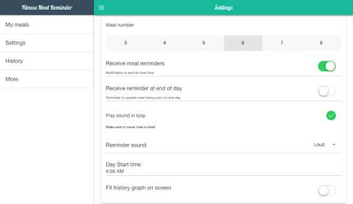 Fitness Meal Reminder screenshot 7