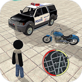 Stickman Boss Rope Hero Police Crime Simulator icon
