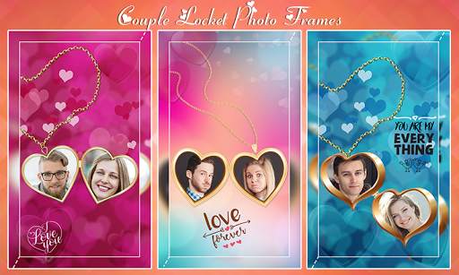 Couple Locket Photo Frames 1 تصوير الشاشة