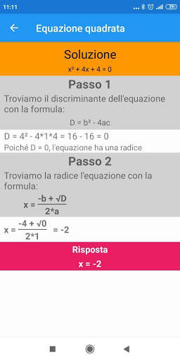 Equazione quadratica screenshot 4