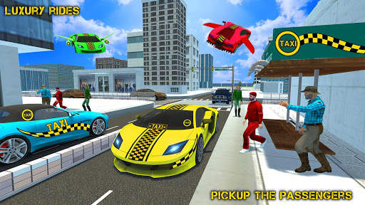 Real Flying Taxi Car Simulator Driving Games screenshot 2