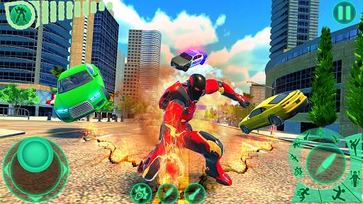 Transform Robot Flying Hero: Fire Hero Robot Games screenshot 1