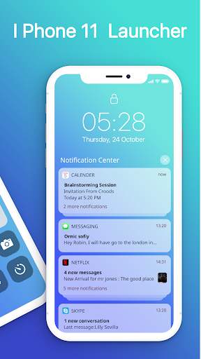 iOS Launcher: Lock Screen & Control Center 4 تصوير الشاشة