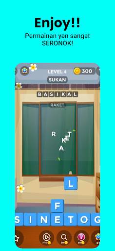 Perkataan Meletop! - Permainan Teka Silang Kata screenshot 4