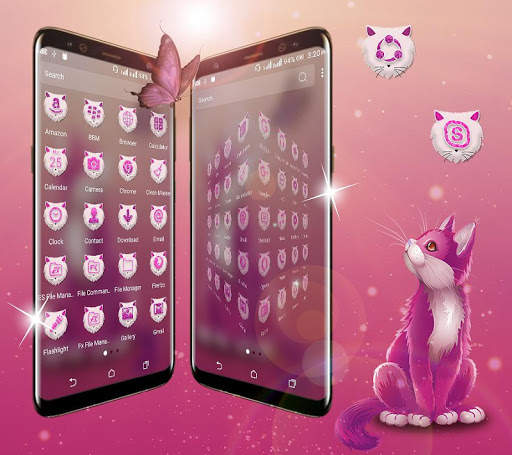 Cat Butterfly Launcher Theme screenshot 3