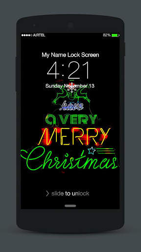 Christmas Neon Lock Screen screenshot 6
