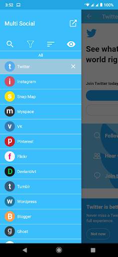 MULTI SOCIAL: Multiple social networks in one screenshot 3