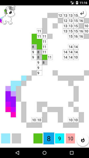 Coloring by numbers unicorns pixel screenshot 4