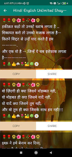 Hindi English Unlimited Shayari screenshot 4