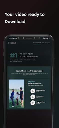TikDo - Video Downloader for TikTok No Watermark screenshot 3