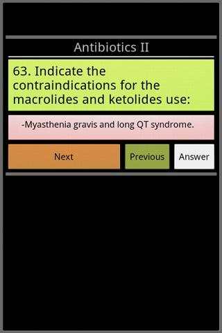 Pharmacology exam questions screenshot 1