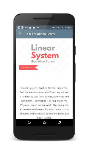 Linear System Equations Solver screenshot 4