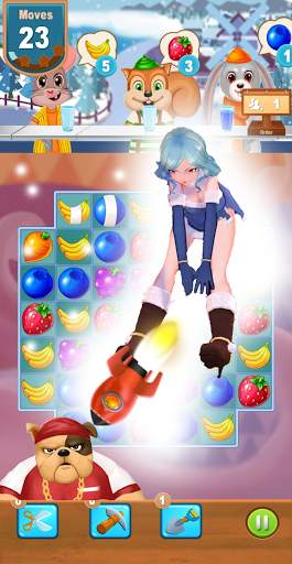 🙈Protect Animals -Fruit Match 3  game candy screenshot 2